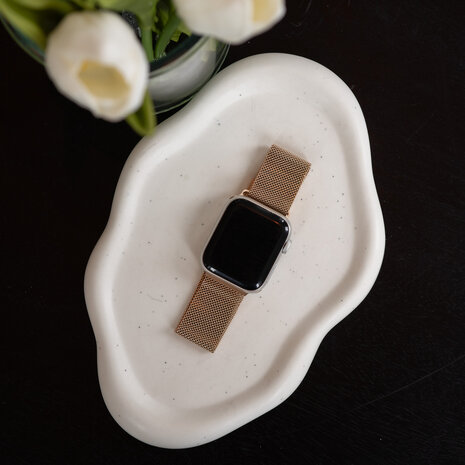 Strap-it Strap-it Bracelet Milanais Apple Watch (or rose)