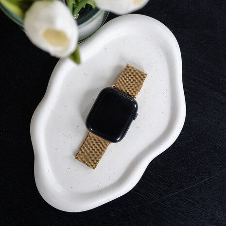 Strap-it Strap-it Bracelet Milanais Apple Watch (or)