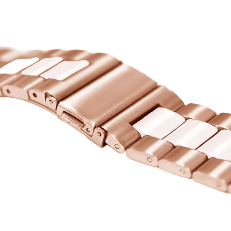 Strap-it Strap-it Bracelet acier Apple Watch (or rose/blanc) Strap-it Strap-it Bracelet acier Apple Watch (or rose/blanc)