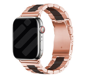 Strap-it Bracelet acier Apple Watch (or rose/noir)