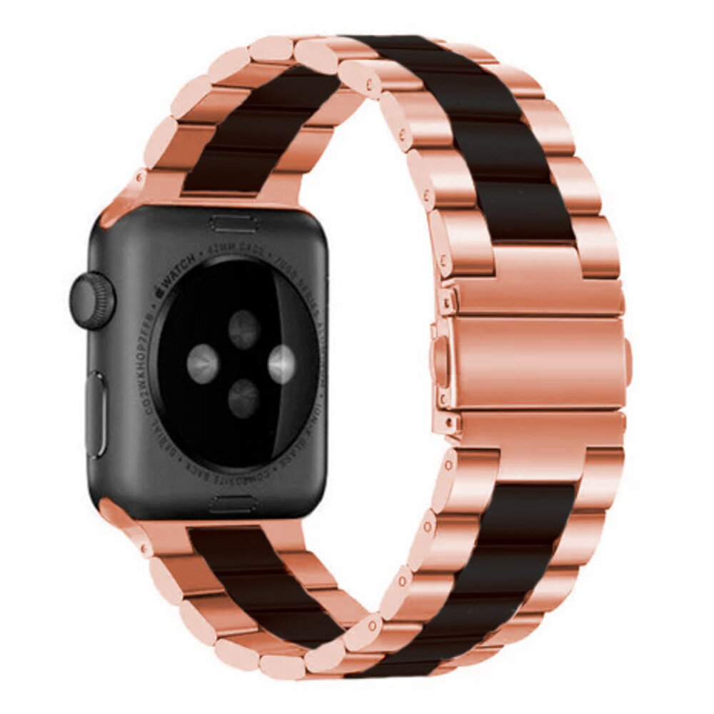 Strap-it Strap-it Bracelet acier Apple Watch (or rose/noir) Strap-it Strap-it Bracelet acier Apple Watch (or rose/noir)