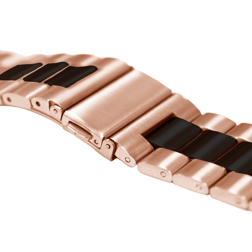 Strap-it Strap-it Bracelet acier Apple Watch (or rose/noir) Strap-it Strap-it Bracelet acier Apple Watch (or rose/noir)