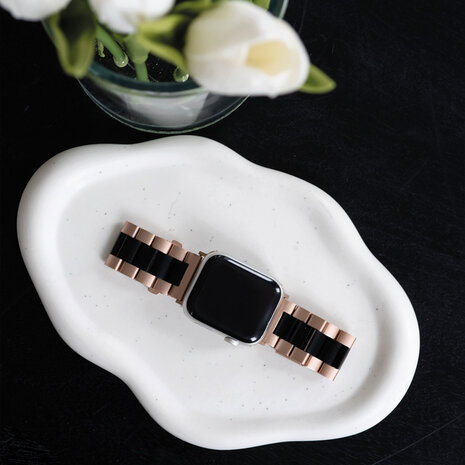 Strap-it Strap-it Bracelet acier Apple Watch (or rose/noir) Strap-it Strap-it Bracelet acier Apple Watch (or rose/noir)