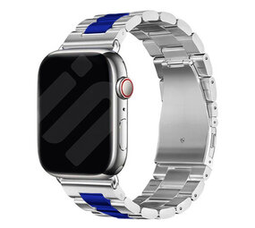 Strap-it Bracelet acier Apple Watch (argent/bleu)