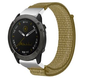 Strap-it Bracelet nylon Garmin Fenix 5 / 6 (vert olive)