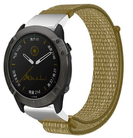 Strap-it Strap-it Bracelet nylon Garmin Fenix 7 (vert olive)
