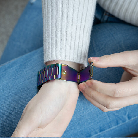 Strap-it Strap-it Bracelet acier Apple Watch (arc-en-ciel)