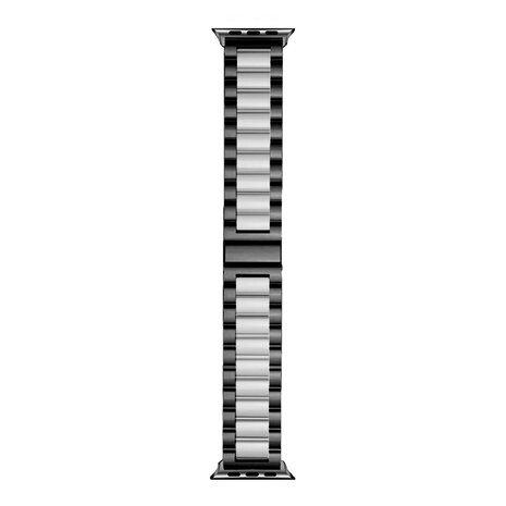 Strap-it Strap-it Bracelet acier Apple Watch (noir/argent) Strap-it Strap-it Bracelet acier Apple Watch (noir/argent)