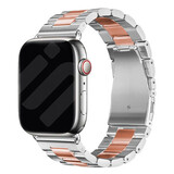 Strap-it Bracelet acier Apple Watch (argent/or rose)