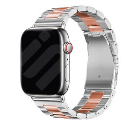 Strap-it Bracelet acier Apple Watch (argent/or rose)