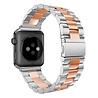 Strap-it Strap-it Bracelet acier Apple Watch (argent/or rose) Strap-it Strap-it Bracelet acier Apple Watch (argent/or rose)