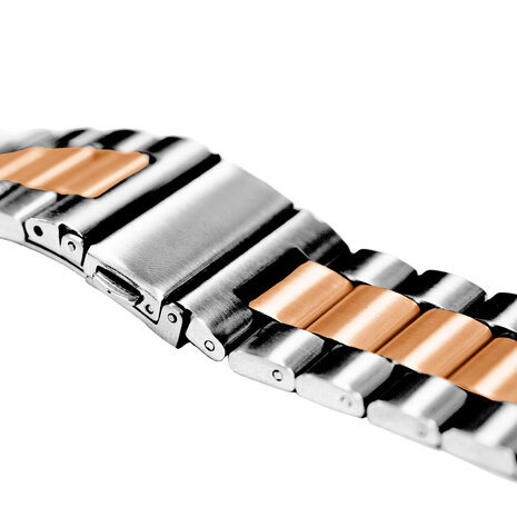 Strap-it Strap-it Bracelet acier Apple Watch (argent/or rose)