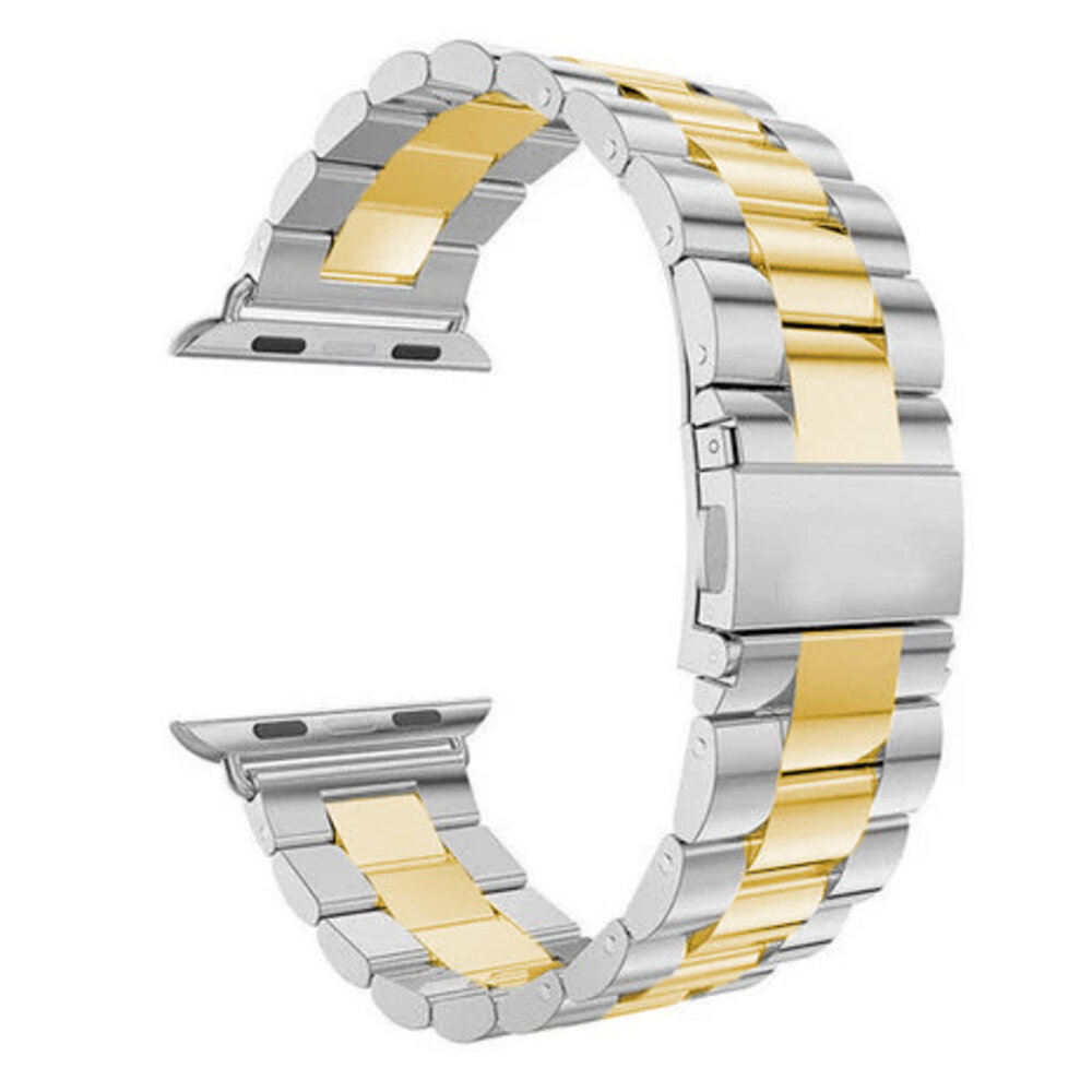 Strap-it Strap-it Bracelet acier Apple Watch (argent/or)