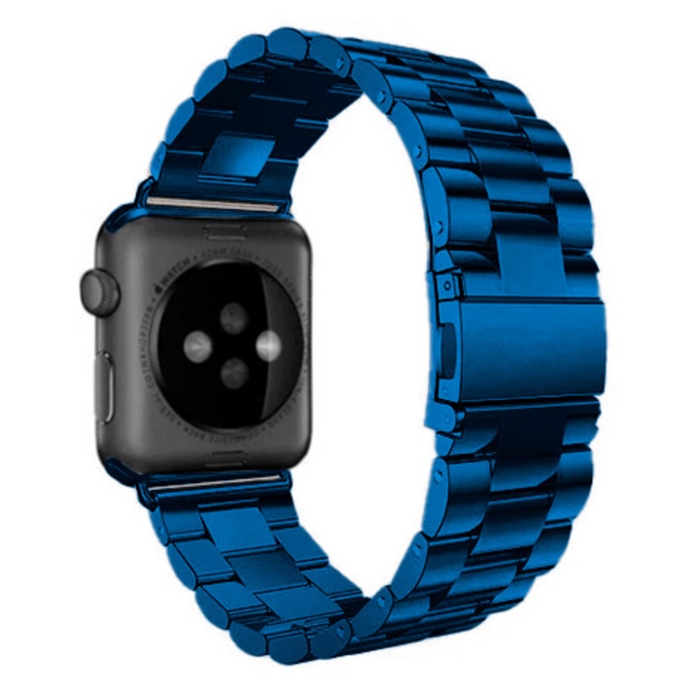 Strap-it Strap-it Bracelet acier Apple Watch (bleu))