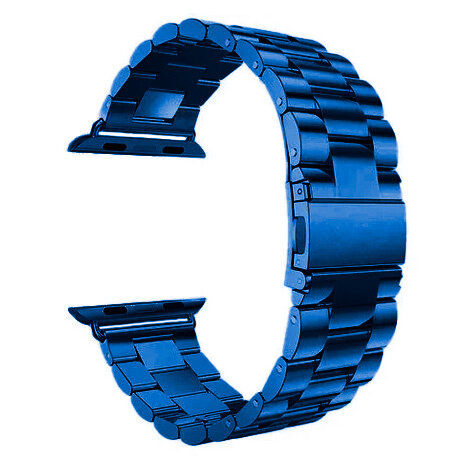 Strap-it Strap-it Bracelet acier Apple Watch (bleu))