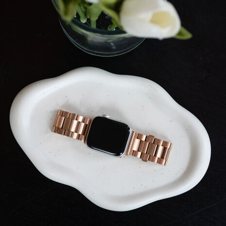 Strap-it Strap-it Bracelet acier Apple Watch (or rose)