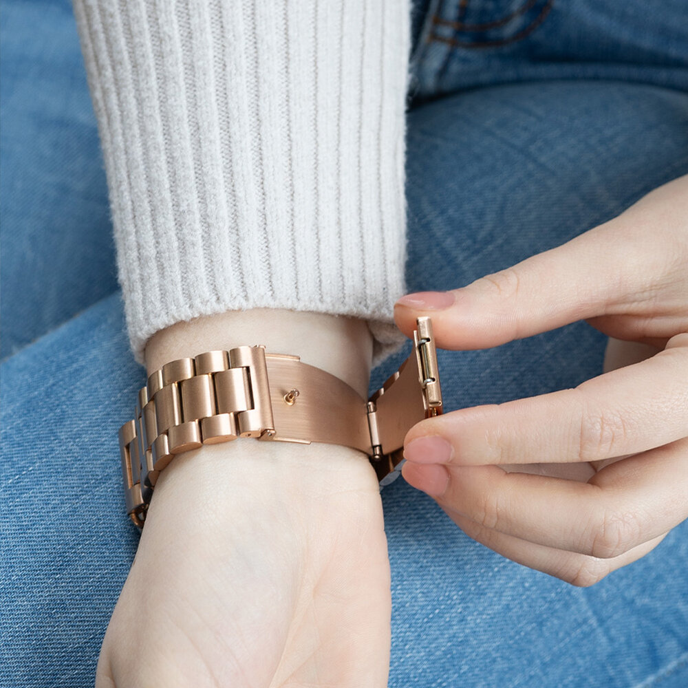 Strap-it Strap-it Bracelet acier Apple Watch (or rose)