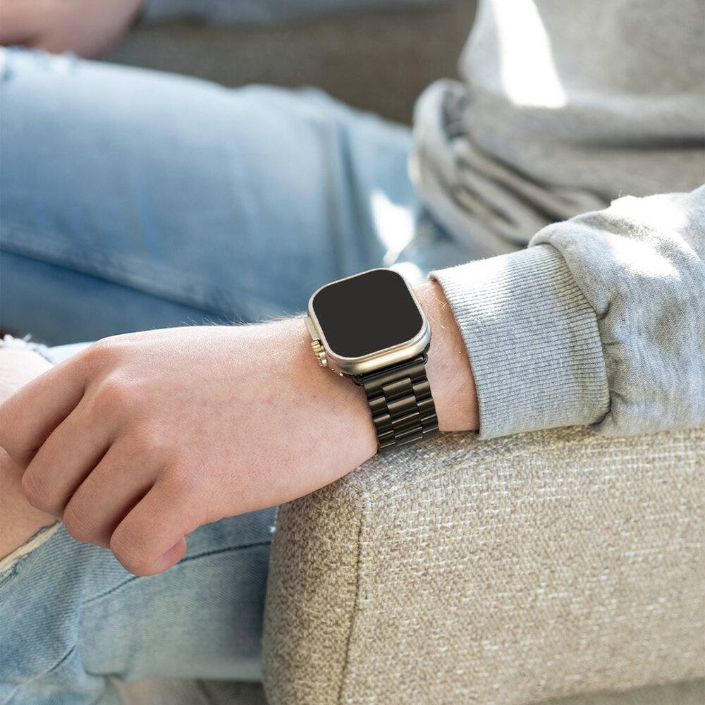 Strap-it Strap-it Bracelet acier Apple Watch (noir)