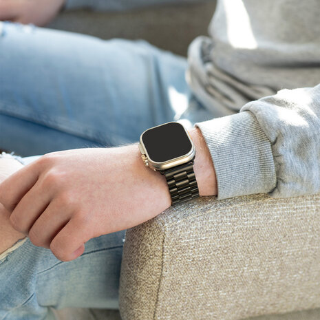 Strap-it Strap-it Bracelet acier Apple Watch (noir)