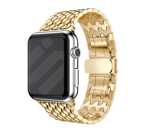 Strap-it Bracelet acier dragon Apple Watch (or)