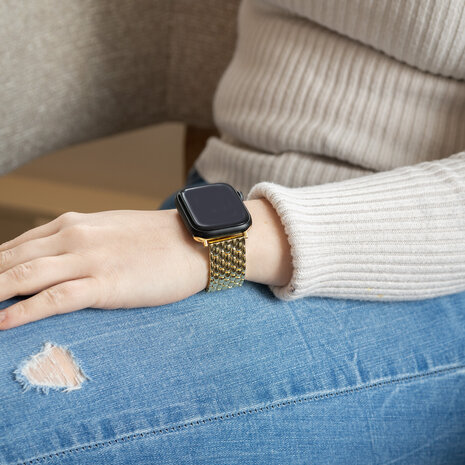 Strap-it Strap-it Bracelet acier dragon Apple Watch (or) Strap-it Strap-it Bracelet acier dragon Apple Watch (or)