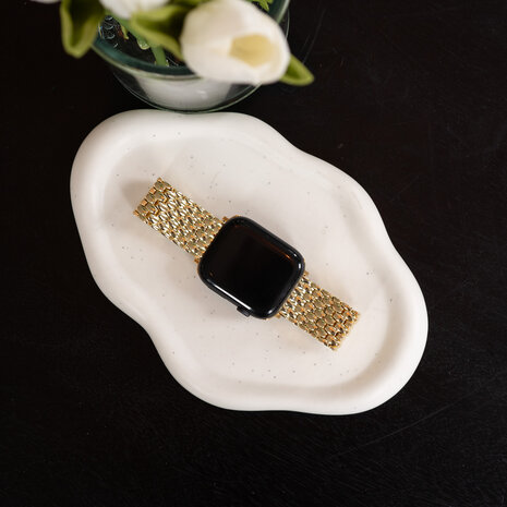 Strap-it Strap-it Bracelet acier dragon Apple Watch (or) Strap-it Strap-it Bracelet acier dragon Apple Watch (or)