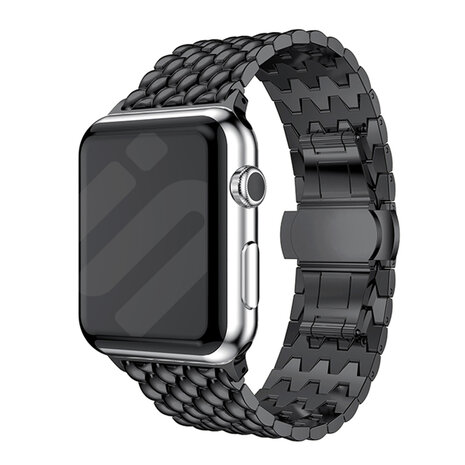 Strap-it Strap-it Bracelet acier dragon Apple Watch (noir)
