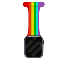 Strap-it Apple Watch bracelet pour infirmière (arc-en-ciel)