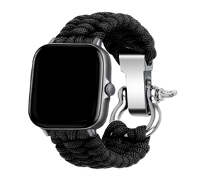 Strap-it Bracelet nylon corde Amazfit GTS 3 (noir)