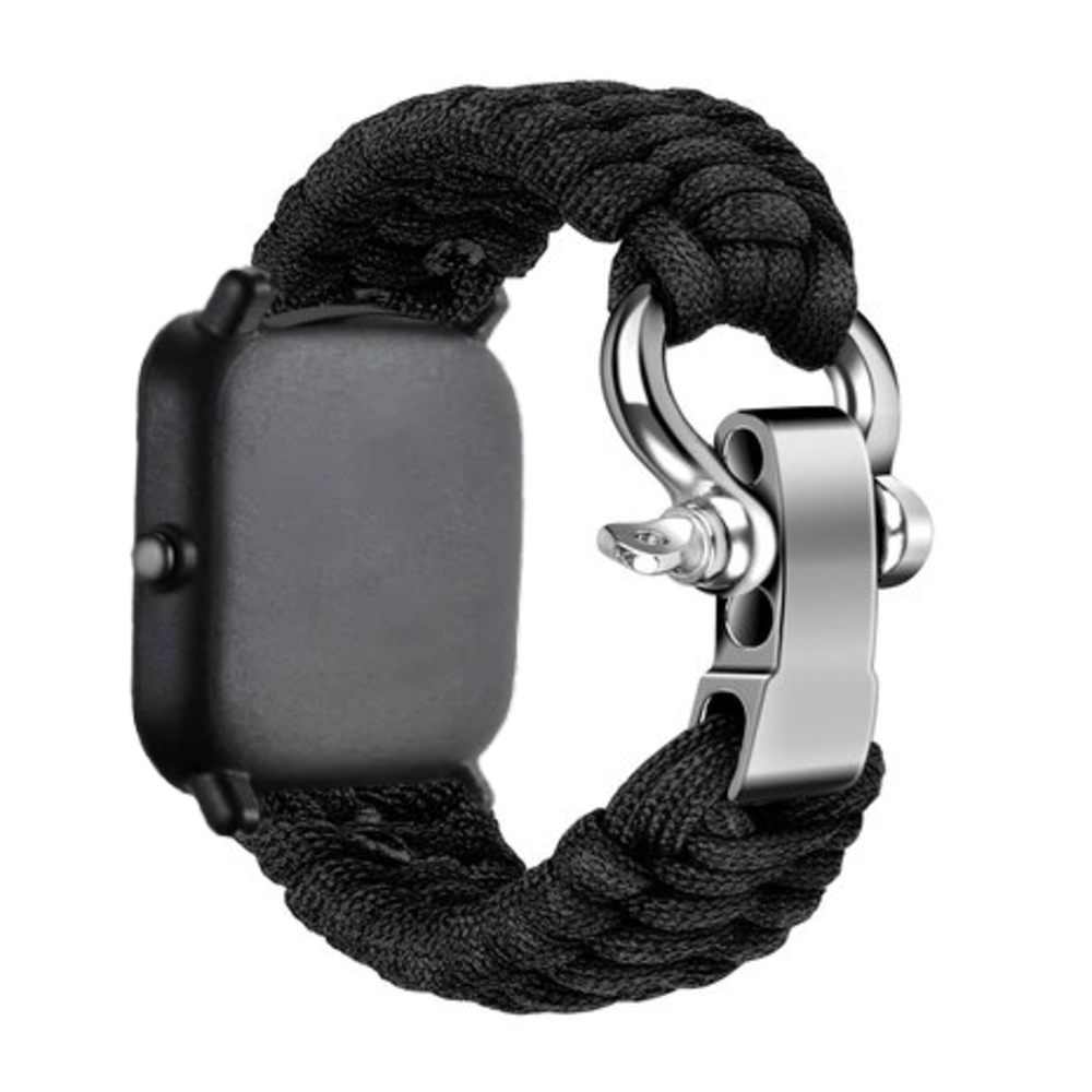 Strap-it Strap-it Bracelet nylon boucle Xiaomi Amazfit GTS (noir)
