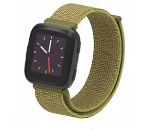 Strap-it Bracelet nylon Fitbit Versa (Olive)