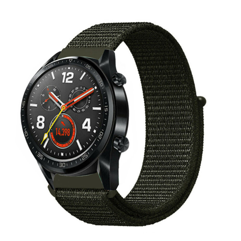 Strap-it Strap-it Bracelet nylon Huawei Watch GT 2 42mm (vert foncé)