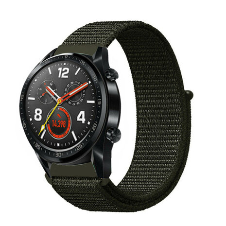 Strap-it Strap-it Bracelet nylon Huawei Watch GT 2 42mm (vert foncé)
