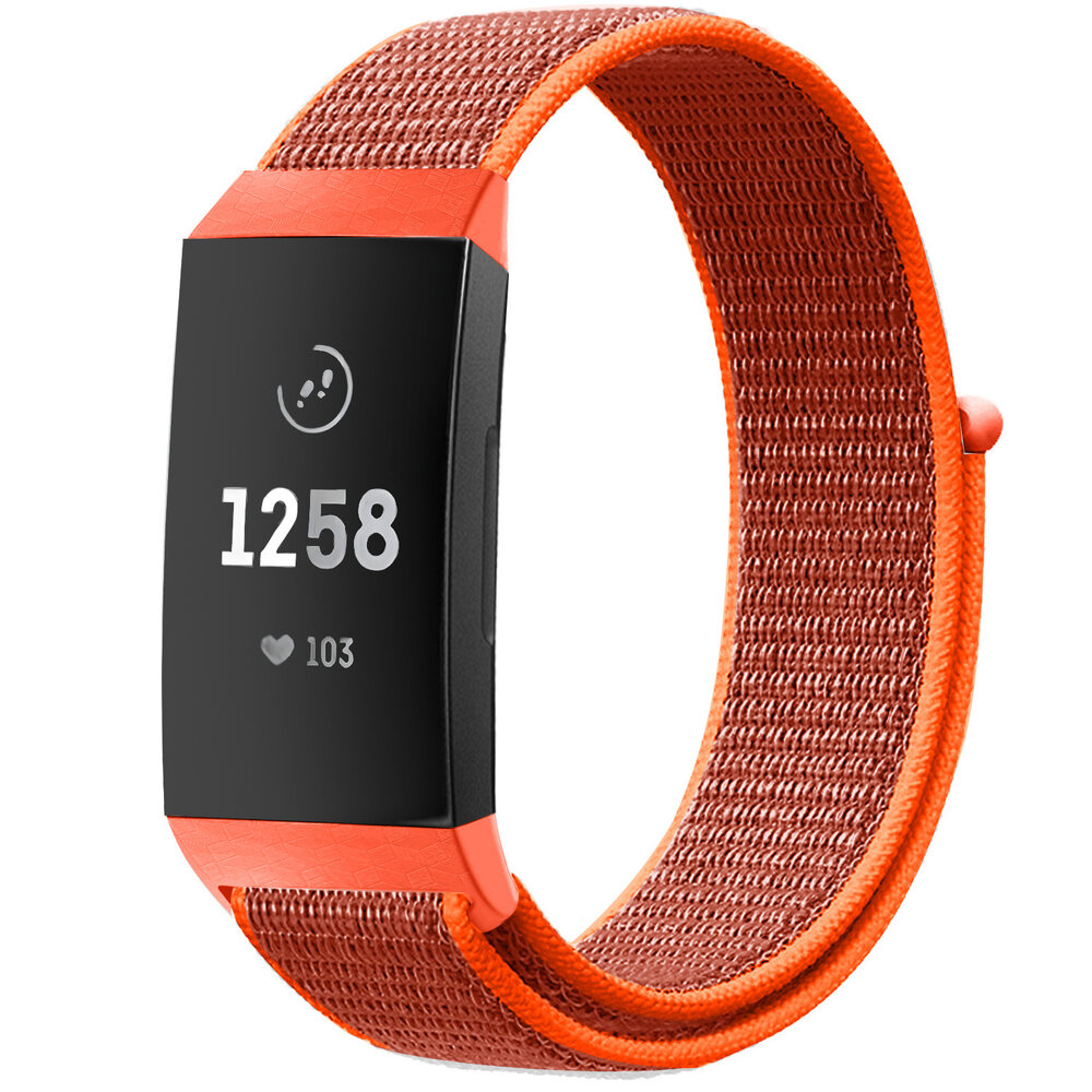 Strap-it Strap-it Bracelet nylon Fitbit Charge 4 (orange)