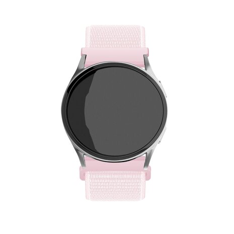 Strap-it Strap-it Bracelet nylon Samsung Galaxy Watch 5 40mm (rose clair)