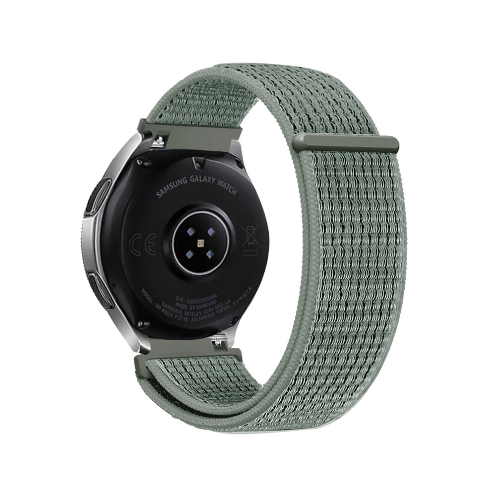 Strap-it Strap-it Bracelet nylon Samsung Galaxy Watch 46mm (gris-vert) Strap-it Strap-it Bracelet nylon Samsung Galaxy Watch 46mm (gris-vert)