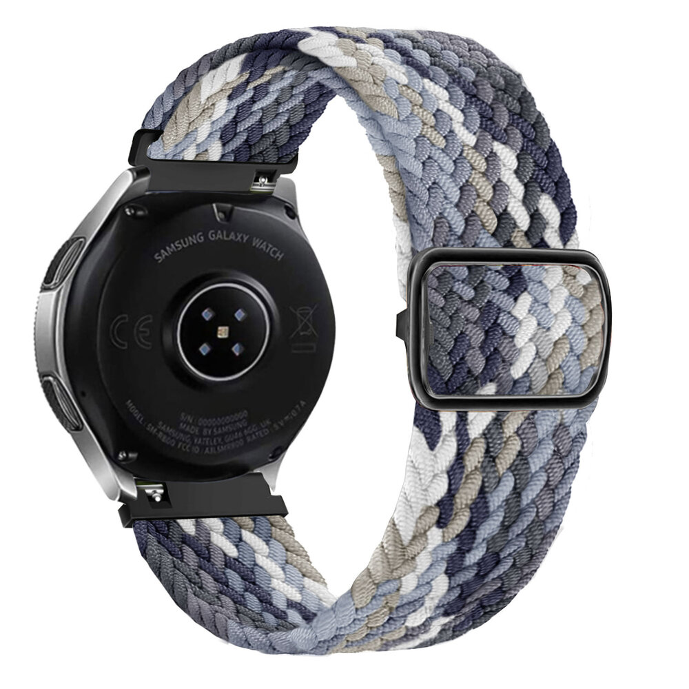 Strap-it Strap-it Bracelet tissée réglable Amazfit GTR 3 (Pro) (noir/blanc)