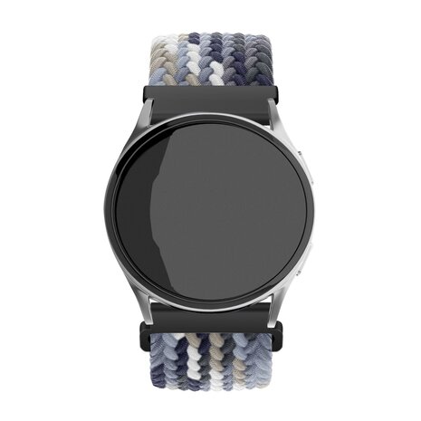 Strap-it Strap-it Bracelet tissée réglable Samsung Galaxy Watch 46mm (noir/blanc) Strap-it Strap-it Bracelet tissée réglable Samsung Galaxy Watch 46mm (noir/blanc)