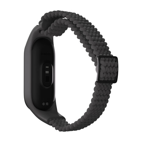 Strap-it Strap-it Bracelet tressé Xiaomi Mi Band 5 (gris foncé)