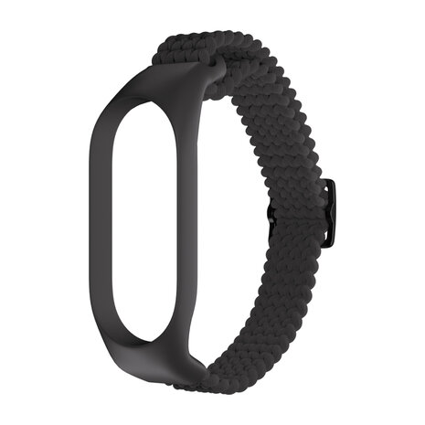 Strap-it Strap-it Bracelet tressé Xiaomi Mi Band 5 (gris foncé)