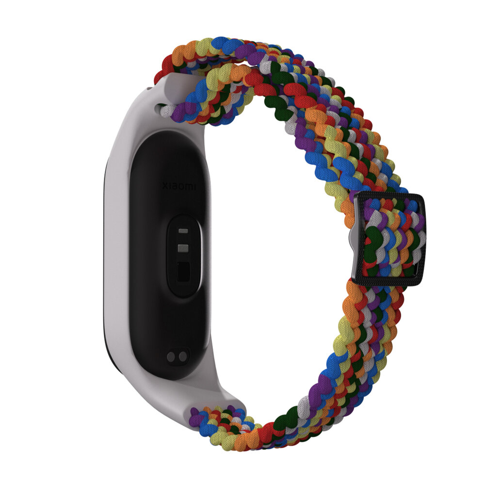 Strap-it Strap-it Bracelet tressé Xiaomi Mi Band 5 (arc-en-ciel)