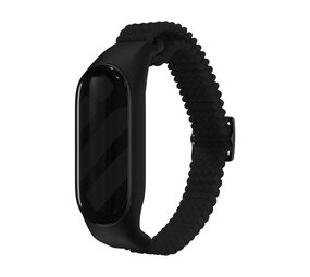 Strap-it Bracelet tressé Xiaomi Mi Band 6 (noir)