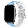 Strap-it Strap-it Bracelet silicone avec motif Xiaomi Amazfit GTS (bleu clair/blanc) Strap-it Strap-it Bracelet silicone avec motif Xiaomi Amazfit GTS (bleu clair/blanc)