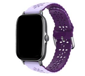 Strap-it Bracelet silicone avec motif Amazfit GTS 2 (lila/violet)