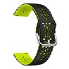 Strap-it Strap-it Bracelet silicone avec motif Amazfit GTS 2 (noir/vert)