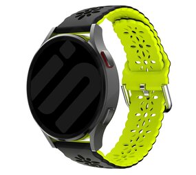 Strap-it Bracelet silicone avec motif Samsung Galaxy Watch 4 Classic 42mm (noir/vert)