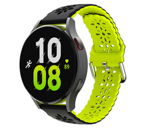 Strap-it Bracelet silicone avec motif Samsung Galaxy Watch 5 44mm (noir/vert)