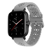 Strap-it Bracelet silicone avec motif Amazfit GTS 2 (gris)