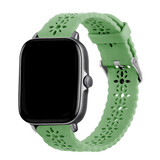 Strap-it Bracelet silicone avec motif Amazfit GTS 3 (vert)