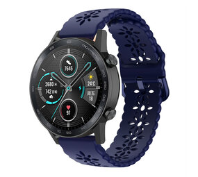 Strap-it Bracelet silicone avec motif Honor Magic Watch 2 42mm (bleu foncé)